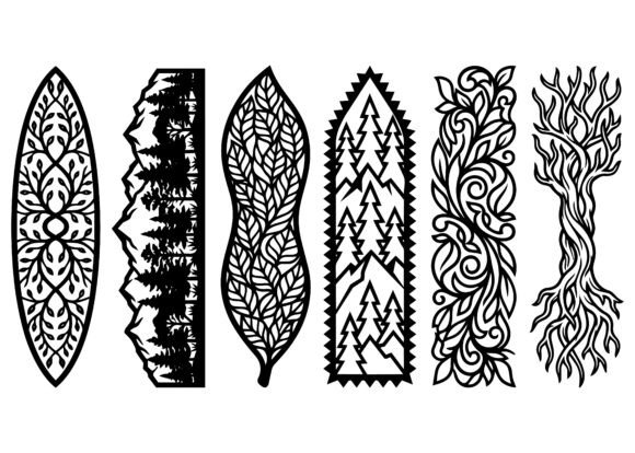 Download Nature Forest Leaf Bookmark EPS Bundle - Leaf Collection