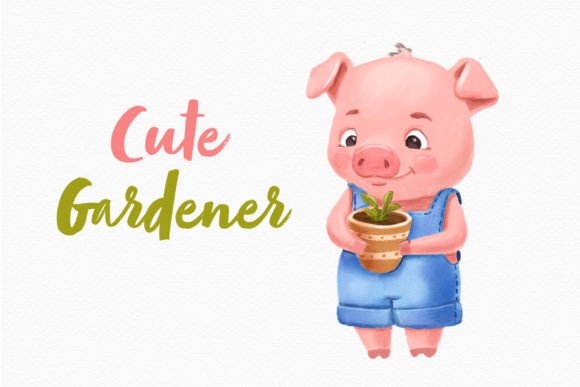 Download Piglet Gardener Clipart Cute Animal PNG - Cute animal png Collection